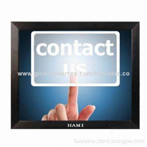 Touch Screen 19-inch Square LED Monitor with VGA Input and USB Port for Touch Panel